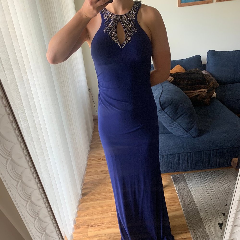 Formal gown beaded collar